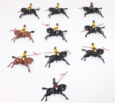 Lot 1524 - Britains post WW2 6x Skinners Horse lancers...