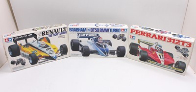 Lot 1429 - TAMIYA 1.20 scale Formula 1 plastic kits group,...