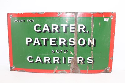 Lot 1200 - Enamel Sign - Carter, Patterson and Co. Ltd...