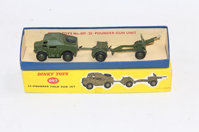 Lot 1710 - Dinky Toys No. 697 25-pounder field gun gift...