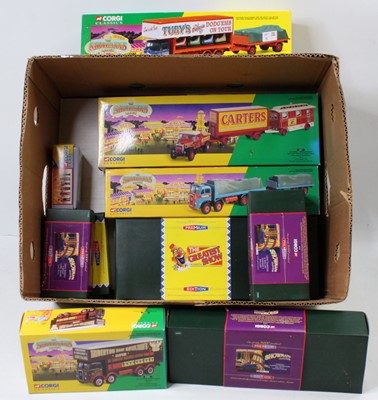 Lot 935 - 10 various boxed Corgi Classics Showmans Range...
