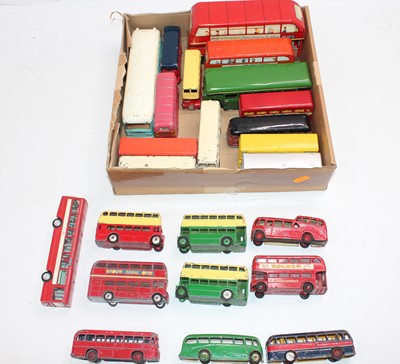 Lot 1711 - One tray containing mostly Dinky Toys bus and...