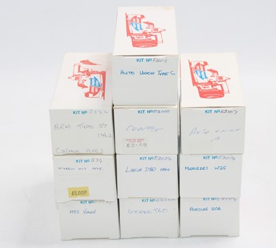 Lot 1443 - John Day model cars 1/43 scale white metal...