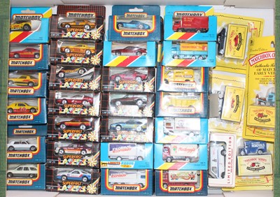 Lot 1658 - 32 various boxed and carded Matchbox diecast...