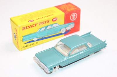 Lot 1744 - Dinky Toys, 147 Cadillac 62, metallic green...