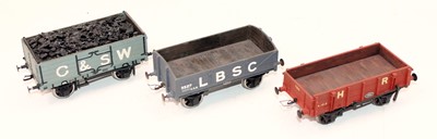 Lot 202 - Three kit built 0 gauge wagons, exhibition...