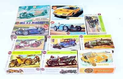 Lot 1465 - One box containing Airfix 1/32nd scale cars to...