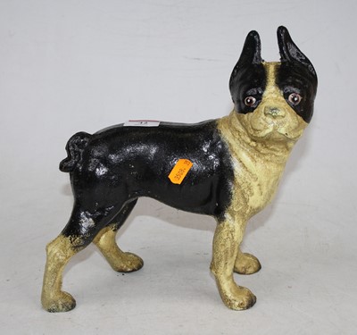 Lot 42 - A painted cast iron doorstop in the form of a...