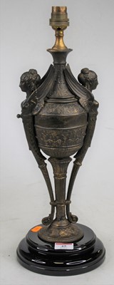 Lot 45 - A modern table lamp, in the classical style,...