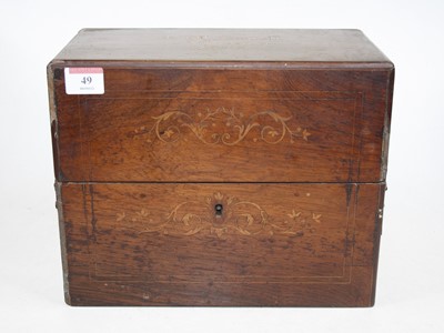 Lot 49 - A William IV rosewood and boxwood strung...