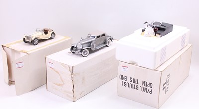 Lot 957 - 3 boxed Franklin Mint 1/24th scale models to...
