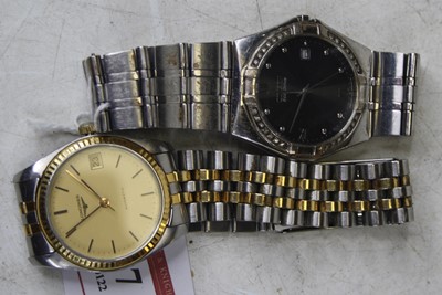 Lot 347 - A Longines gents bi-metal automatic wrist...