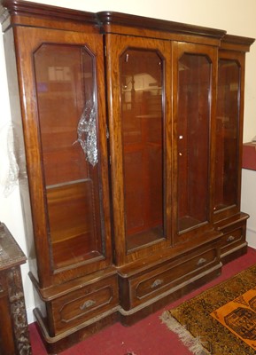 Lot 1161 - A large Victorian mahogany round cornered...