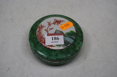 Lot 186 - A Chinese porcelain trinket box and cover...