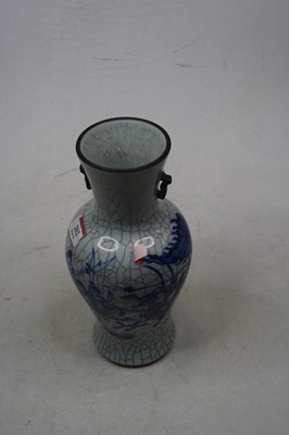 Lot 202 - A Chinese export blue & white crackle glaze...