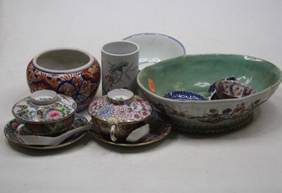 Lot 218 - Mixed chinaware, to include a Chinese export...
