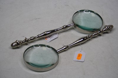 Lot 227 - A pair of reproduction silver plated...