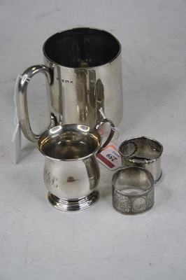 Lot 259 - An Edwardian silver tankard of plain...