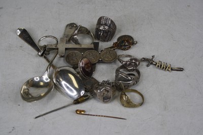 Lot 265 - A collection of miscellaneous silver and white...
