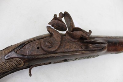 Lot 286 - An early 19th century flintlock coaching gun,...