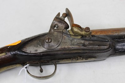 Lot 287 - A large early 19th century Turkish flintlock...