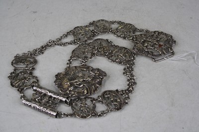 Lot 273 - A late Victorian silver nurse's belt, each...