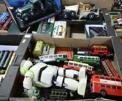 Lot 1560 - Two trays containing a quantity of mixed toys...
