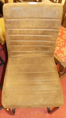 Lot 1334 - A set of six contemporary tan suede...