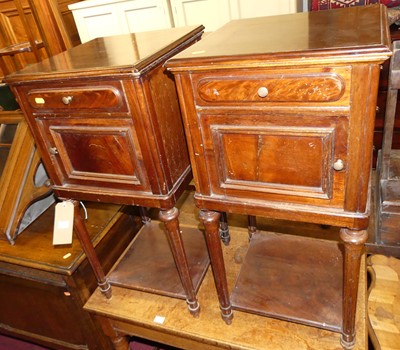 Lot 1372 - A pair of early 20th century French mahogany...