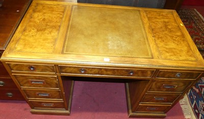 Lot 1380 - A contemporary Drexel oak, burr oak and...