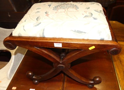Lot 1381 - A mid-Victorian mahogany X-frame dressing...