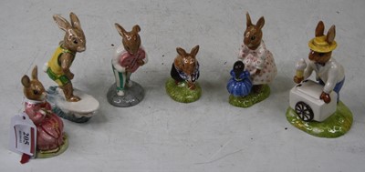 Lot 205 - Six Royal Doulton Bunnykins figures to include...
