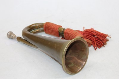 Lot 32 - An early 20th century brass and copper bugle
