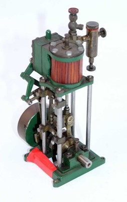 Lot 83 - A miniature vertical stationary steam engine,...