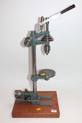 Lot 98 - A hand-operated belt-driven pillar drill,...