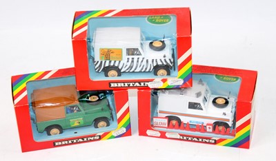Lot 1623 - Britains group of 3 boxed Land Rover models -...