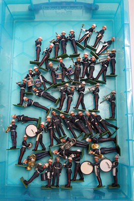 Lot 1371 - Britains plastic Royal Marines Marching Band...