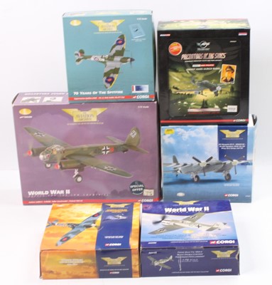Lot 976 - Six various boxed 1/72nd scale Corgi Aviation...