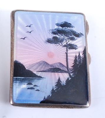 Lot 213 - An Art Deco silver and enamel decorated pocket...