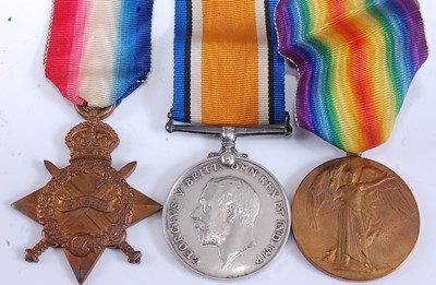 Lot 280 - A WW I trio to include 1914-15 Star, British...