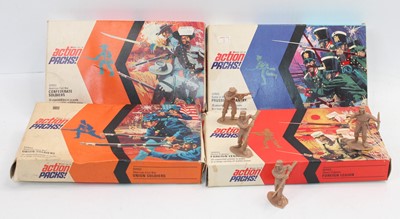 Lot 1374 - Action Packs boxed figure group, 4 boxed sets...