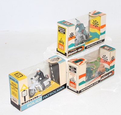 Lot 1376 - 3 various boxed Britains Motorcycles and...