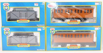 Lot 164 - Bachmann G scale coaches & trucks: Annie 97001;...