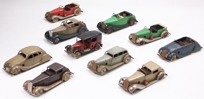Lot 880 - 10 various loose Triag Minic Tinplate Saloons...