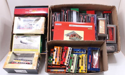 Lot 982 - A large collection of Corgi Toys model buses...