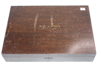 Lot 113 - Meccano Outfit No.9, dark oak stained wooden...