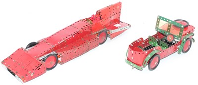 Lot 887 - Scratchbuilt Meccano Model of a Land Speed...