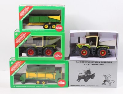 Lot 1327 - 4 various boxed Siku 1/32nd scale Farming...