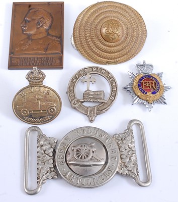 Lot 22 - An Essex Volunteer Artillery buckle of two...