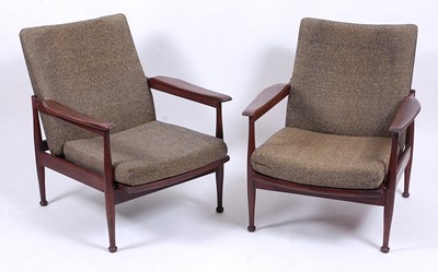 Lot 536 - Guy Rogers - a pair of 1960s teak Manhattan...